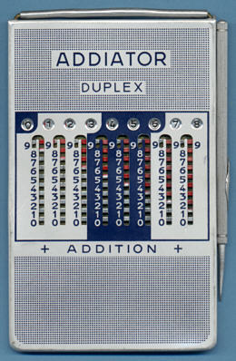 Addiator Duplex aluminium blue (front) (click for larger image, 149k)