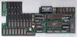 Apple //c processor and memory board (click for larger picture, 37k)
