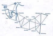 R&uuml;ckseite: Landvermessung mit Triangulation (gr&ouml;&szlig;eres Bild 31k)