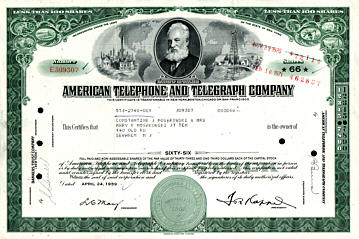 American Telephone and Telegraph Company (click for larger image, 142k)