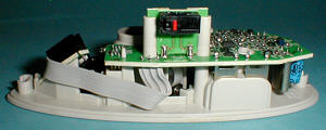 Logitech M-RC44 Cordless MouseMan Pro: inside: side view (click for larger image, 41k)