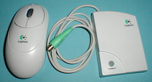 Logitech M-RN68 Cordless Mouse: top view (click for larger image, 54k)