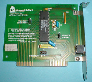 Microsoft InPort Mouse: interface card (click for larger image, 67k)