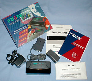 Primax PM225C ColorMobile direct: scanner and standard accessories (click for larger image, 81k)